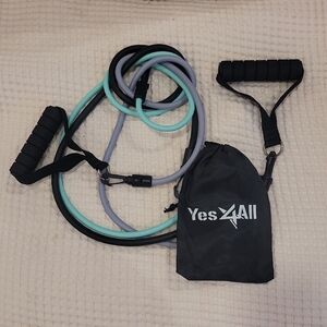Resistance Band Set in Black, Mint and Gray